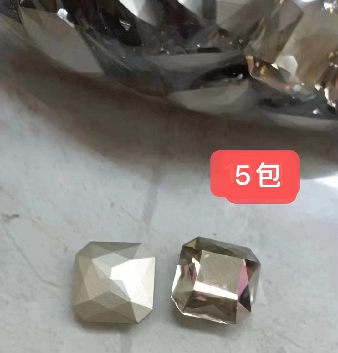 Jinli Crystal 18 Square Octagonal Silver Shadow 015 Wearable Nail Art Nail Stickers