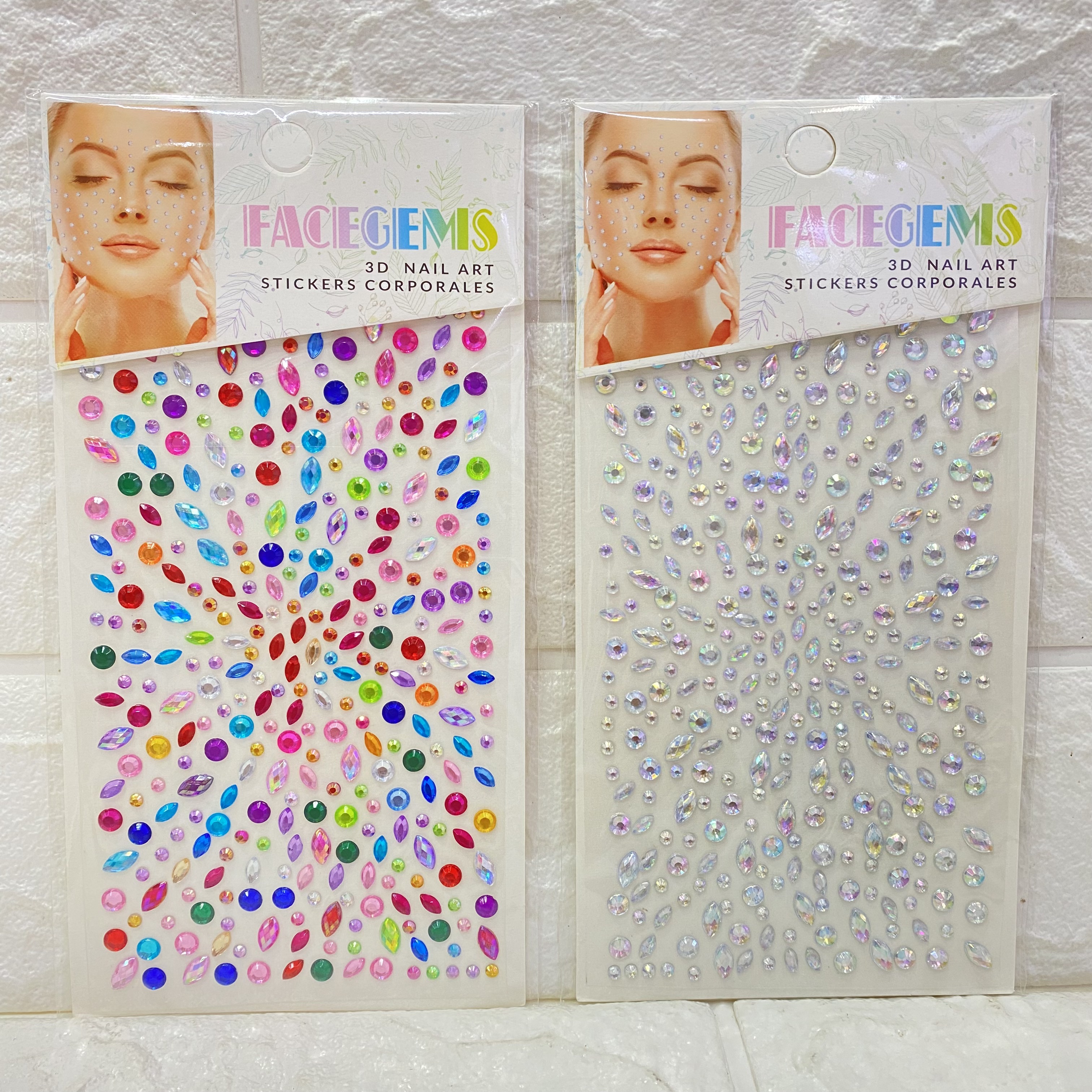 Cheek stickers, face makeup stickers, decorative eye stickers, decorative princess face stickers, diamond stickers, stage performance eye makeup, water diamond stickers Item Picture