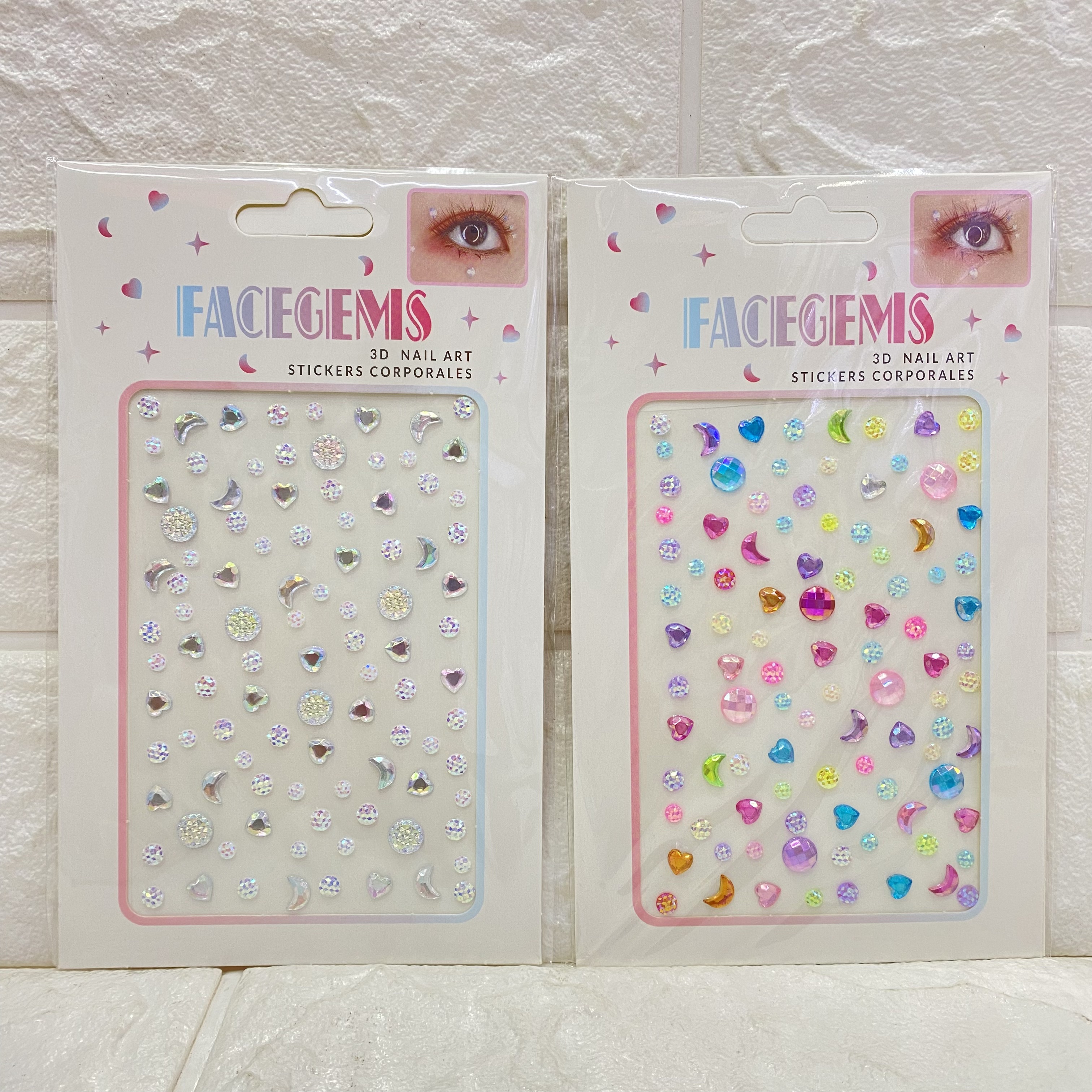 Sparkling cheeks, face stickers, face stickers, girl and princess face stickers, diamond stickers, stage performance eye makeup, water diamond stickers Item Picture