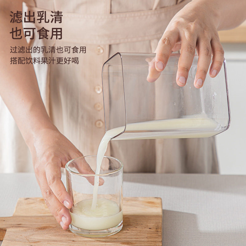 M75-6595 Yogurt filter, homemade yogurt whey separator, cheese, soy milk, milk clear stainless steel filter screen details Picture