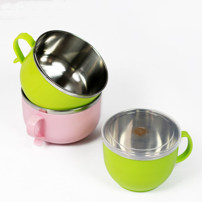 Instant noodle bowl, stainless steel lid, single dormitory student lunch box, portable insulated lunch box for office workers, rice bowl Application Scenario
