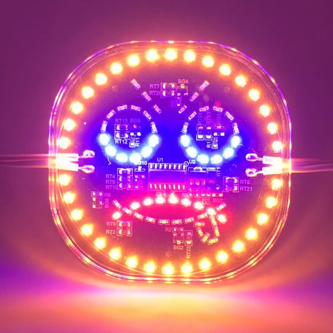 Motorcycle led light, 12V decorative light, color light, multi-mode flash, color light, new type of expression light details Picture