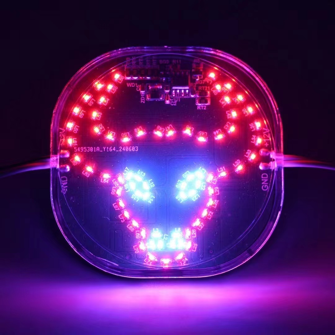 Motorcycle led light, 12V decorative light, color light, multi-mode flash, color light, new type of expression light full figure