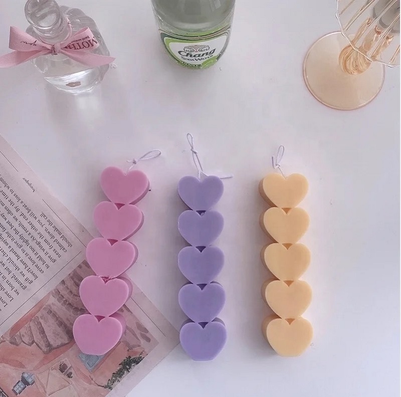 Heart-shaped sugar-coated haws scented candle INS Simple Home scented Candle Souvenir, Soybean scented candle ornament, Scented candle, Scented candle, Birthday candle, Christmas candle, scented candle, scented candle wax pic 6
