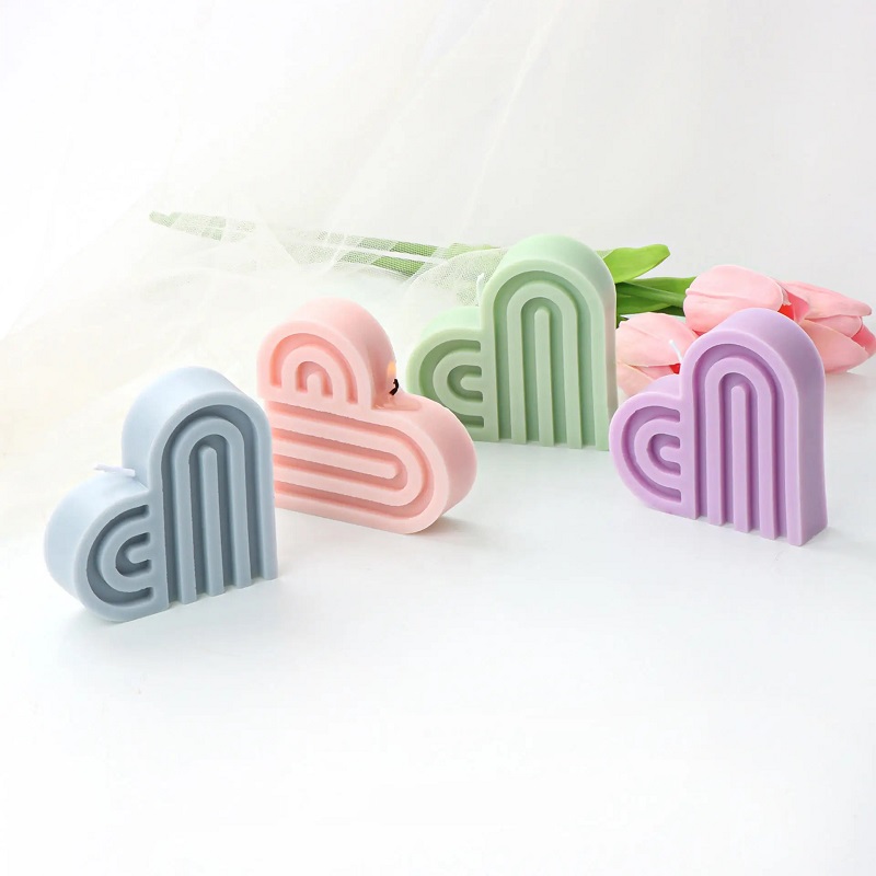 Mother's day is valentine's day love scented candles set heart candle ins creative home place adorn suits Knot wedding scented candle candles, birthday candles candle fragrance scented candles Christmas candle is a sweet atmosphere details Picture