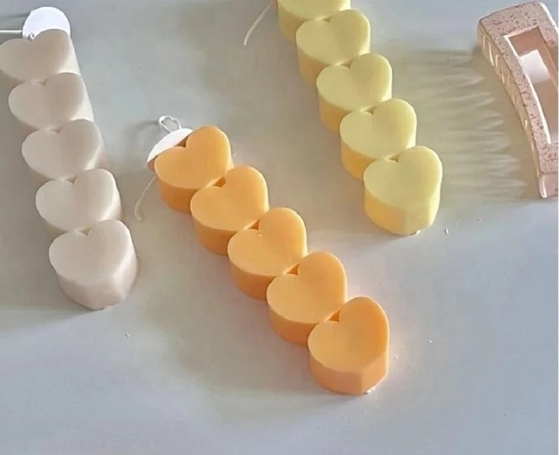 Heart-shaped sugar-coated haws scented candle INS Simple Home scented Candle Souvenir, Soybean scented candle ornament, Scented candle, Scented candle, Birthday candle, Christmas candle, scented candle, scented candle wax pic 2