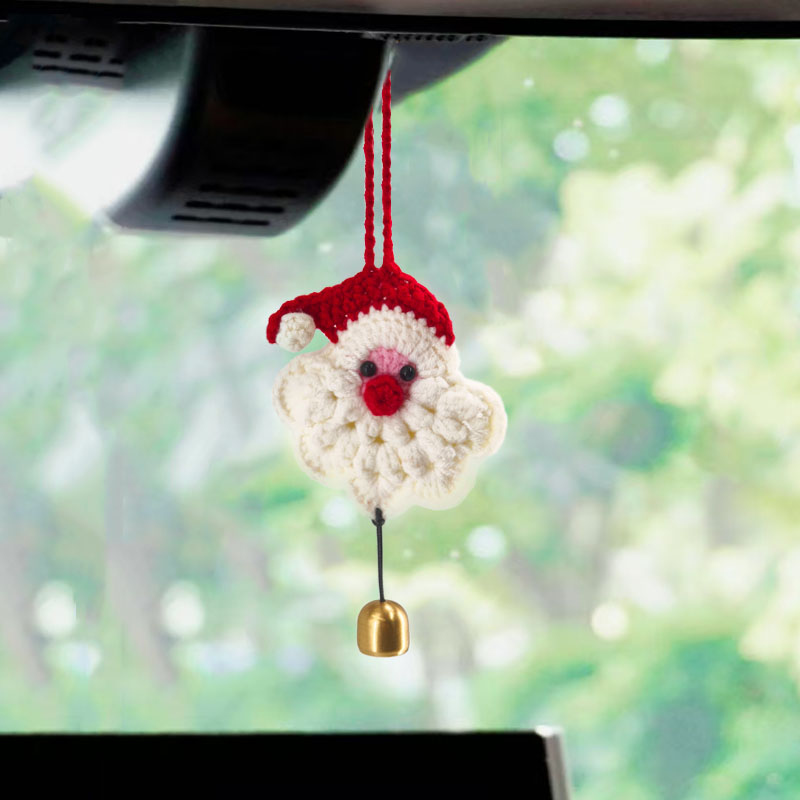 Amazon Hot Christmas Hanging Car Finished Car Rearview Mirror Hand-Woven Christmas Gift Hanging details Picture