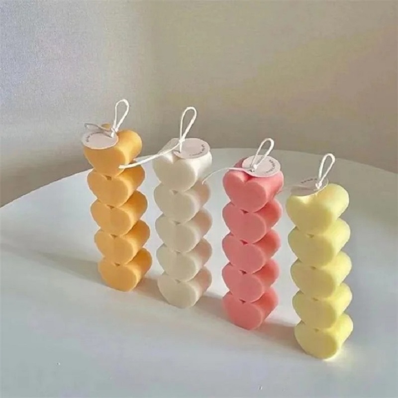 Heart-shaped sugar-coated haws scented candle INS Simple Home scented Candle Souvenir, Soybean scented candle ornament, Scented candle, Scented candle, Birthday candle, Christmas candle, scented candle, scented candle wax pic 9