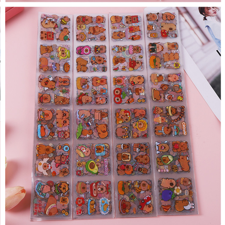 卡通PET手帐贴纸套装100张儿童diy咕卡贴纸素材创意长条装饰贴画详情4