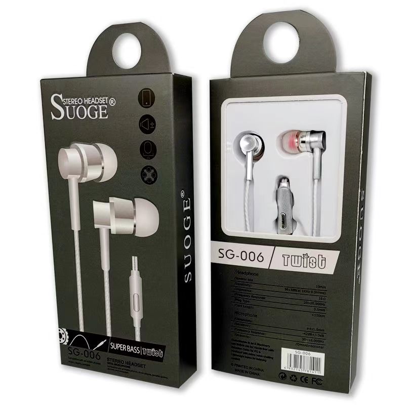 The color of the SUOGE SG-006 mobile phone headphones (with microphone) will be randomly sent details Picture