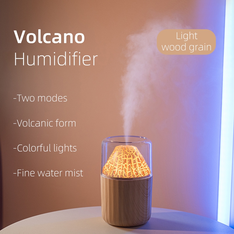 Nuevo humidificador volcano casa oficina dormitorio colorido ambiente lámpara aromaterapia pequeño escritorio llama humidificador Application Scenario