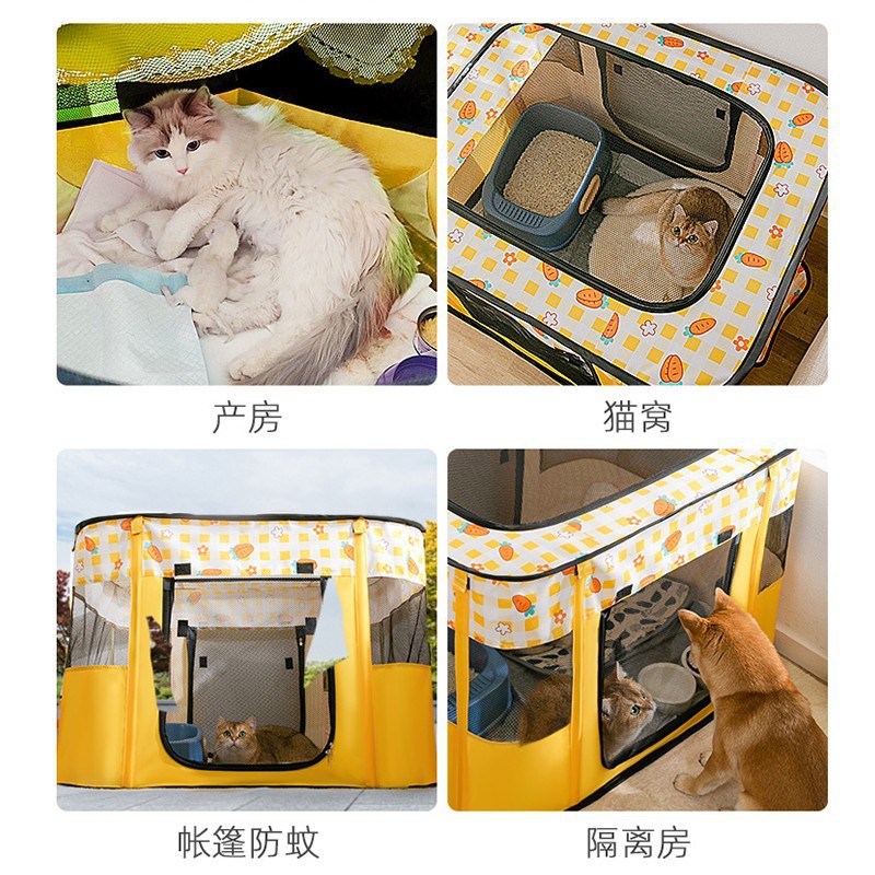 T spot cross-border pet supplies for dog and cat litter tent puppy and cat cub enclosure rectangular folding cat and dog cage details Picture
