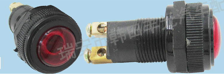 厂家直销 汽车工作电源指示灯高亮度信号12V 5A指示灯带灯泡红色详情4