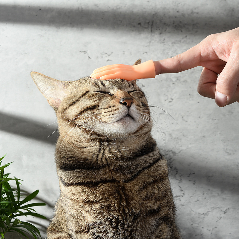 撸猫手指套搪胶手套撸猫玩具小手指套猫猫玩具源头厂家爆款新款宠物用品详情3