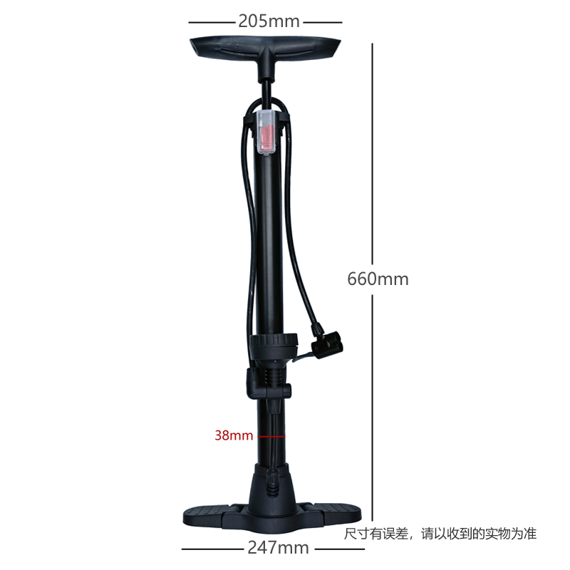 231205 floor-standing air pump with pressure gauge, floor-standing air pump for basketball toys, air pump for bicycles, air pump for cars and bicycles, portable details Picture