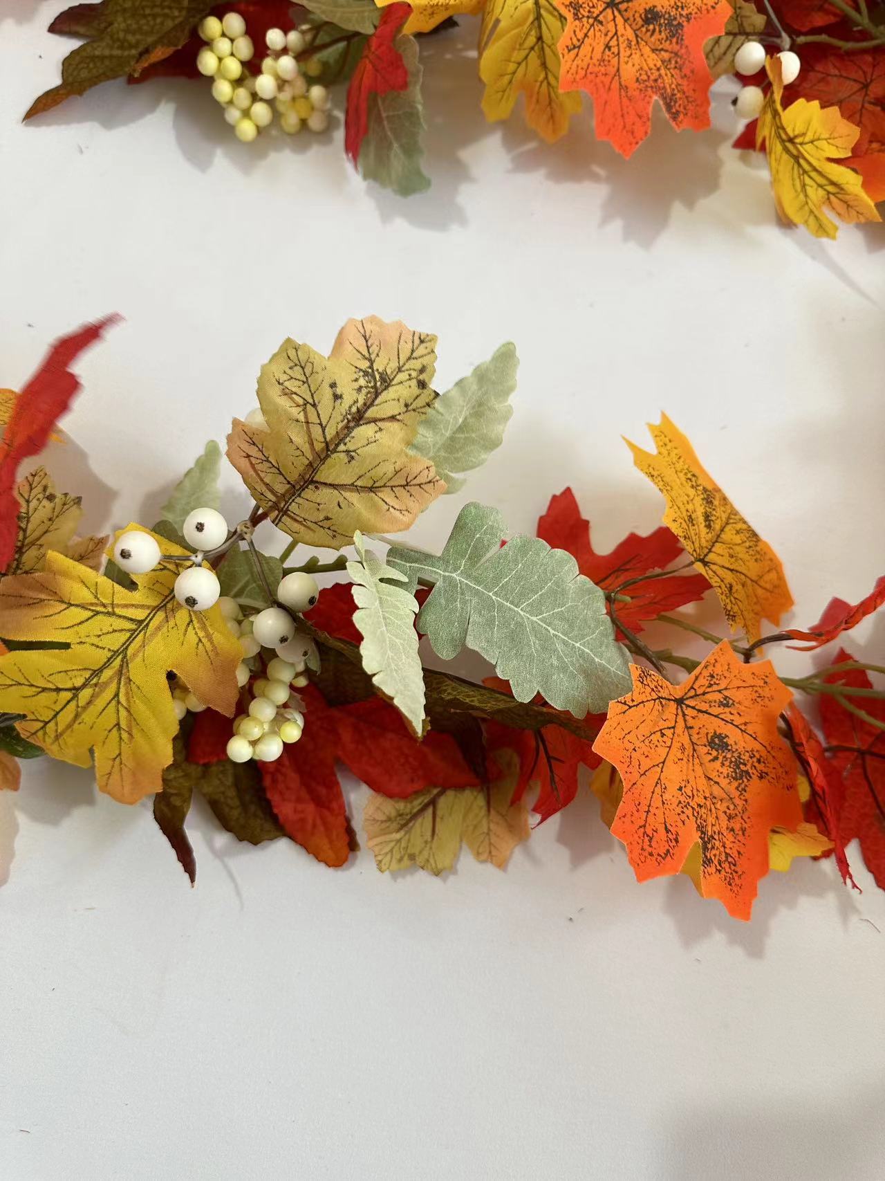 仿真玫瑰花藤/粉色假树叶/仿真藤条/枫叶藤条/多肉仿真花细节图