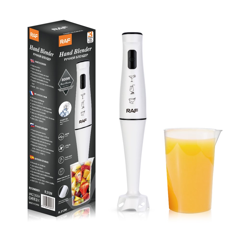 RAF European standard handheld blender, electric mixing stick, home multi-functional complementary food machine, cooking stick, single stick with cup Specification image