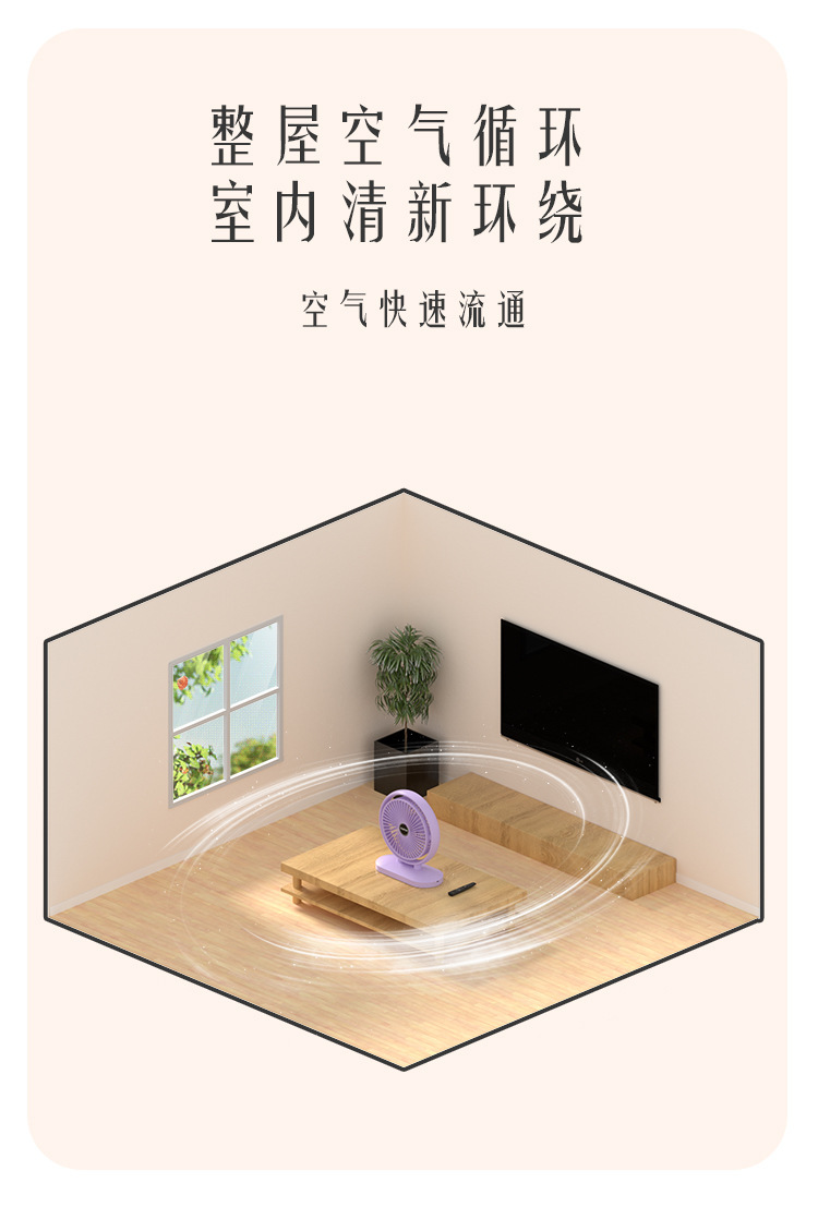 跨境USB静音风扇跨境大容量家用宿舍风扇详情图9
