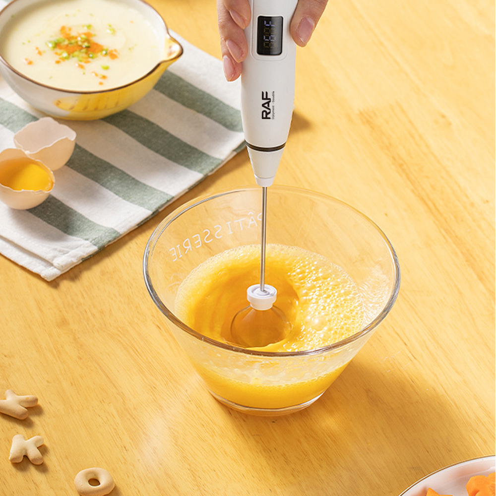 RAF fully automatic electric egg beater, handheld egg beater, automatic household cream whipper for export Item Picture