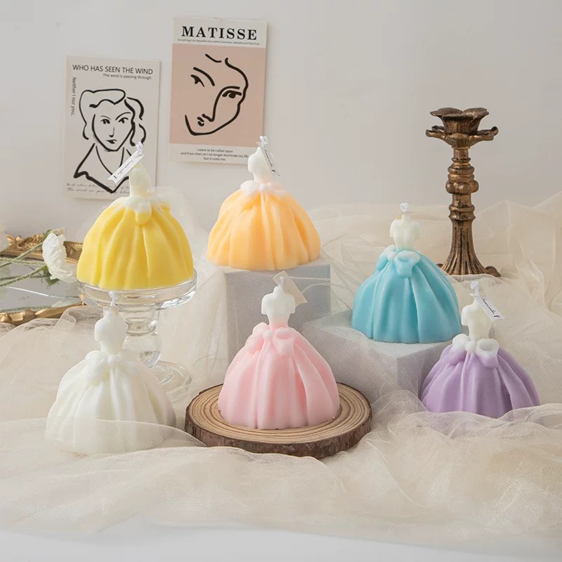 Puffy dress, bride, wedding dress, scented candles, wedding gifts, Valentine's Day, Thanksgiving Day, Mother's Day, soy wax scented candles, scented candles, birthday candles, candle craft candles, scented candles, Christmas candles, scented candles, scented candles, scented candles Specification image