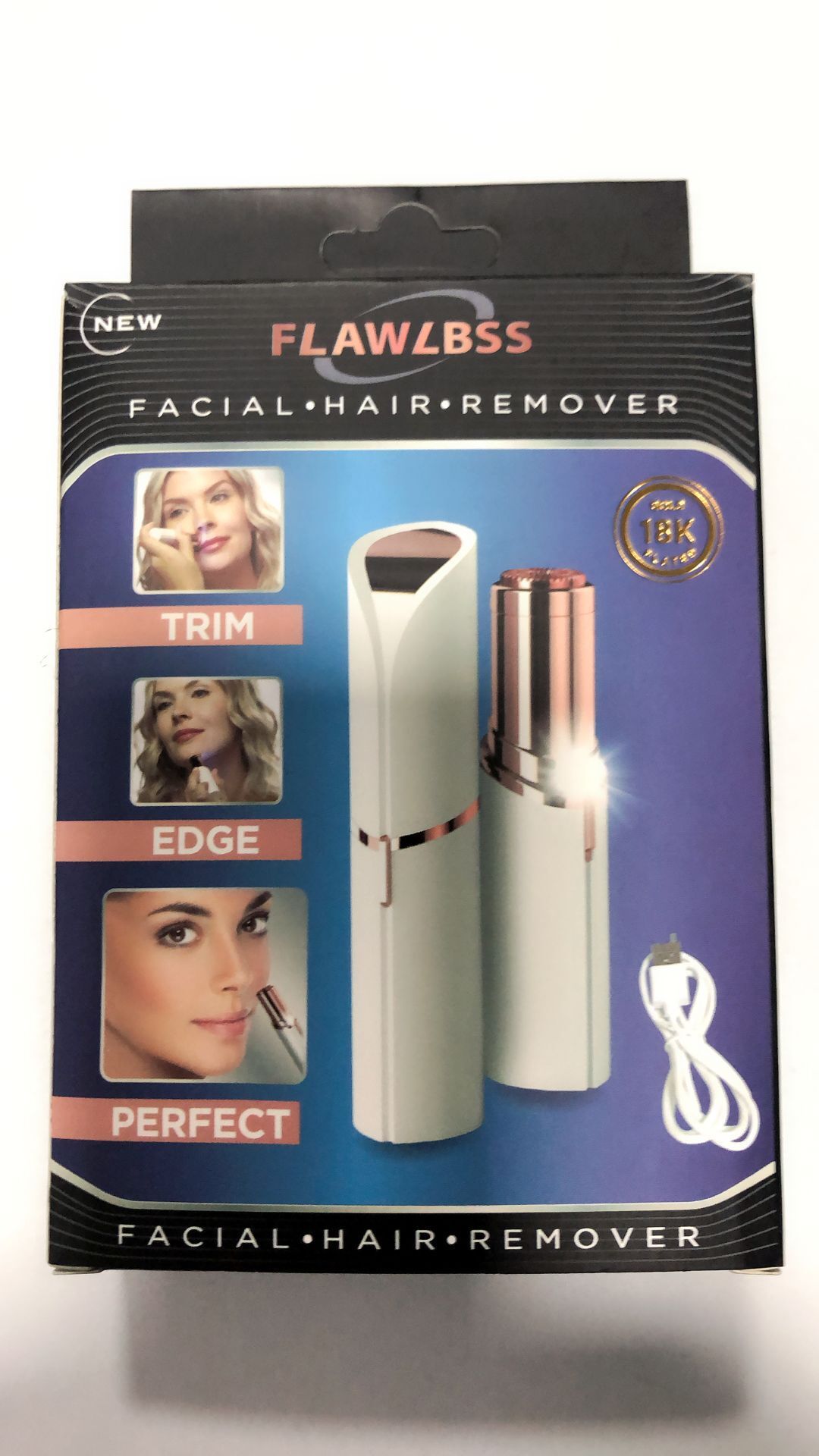 Lipstick hair remover, electric hair remover, USB charging mini facial eyebrow trimmer, cross-border women's hair removal device, shaving undefined
