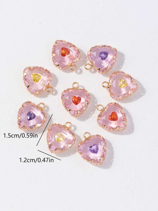 DIY吊坠，手工铜包边，适用于耳环项链手链脚链等白底实物图