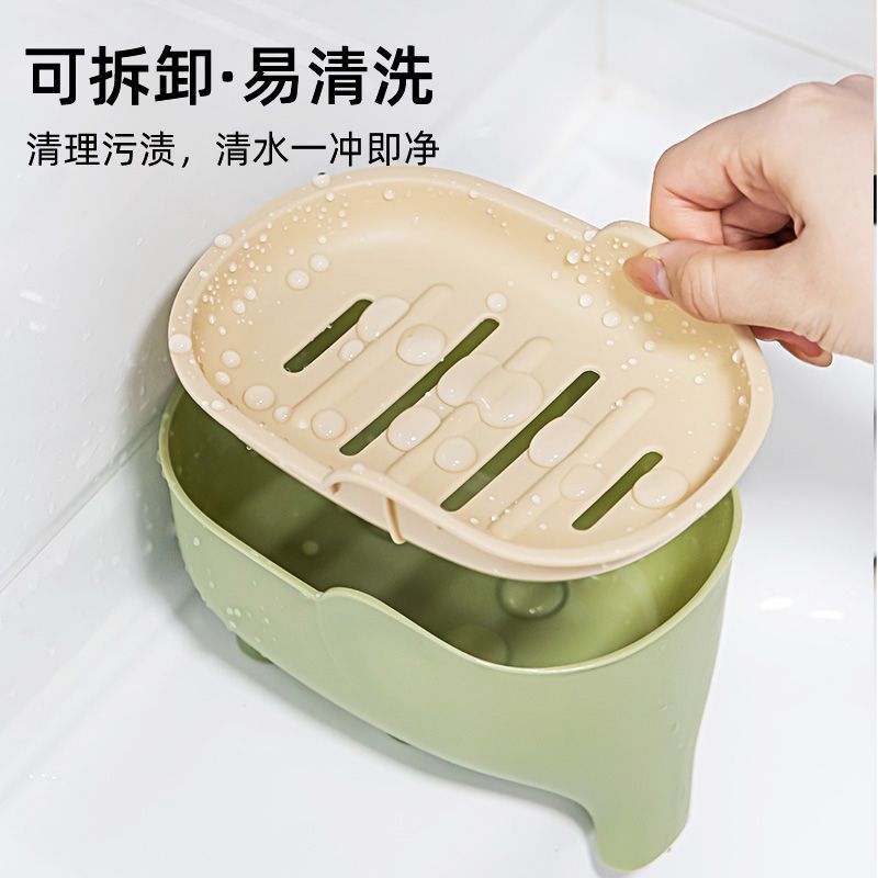 H72- Elephant Soap Box, Home Cute Soap, Internet Celebrity, Dormitory bathroom, Double-layer Soap Box, Soap box, Draining kitchen