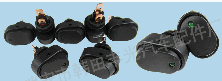 Venta directa de fábrica 12V interruptor de placa de forrado de coche LED interruptor de luz de ojo de gato ON-OFF interruptor de barco ASW-20D pic 6
