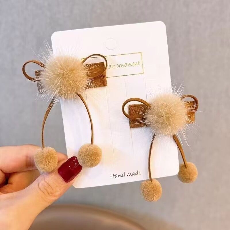 BB夹，女童可爱蝴蝶结 ，毛球 发夹详情图5