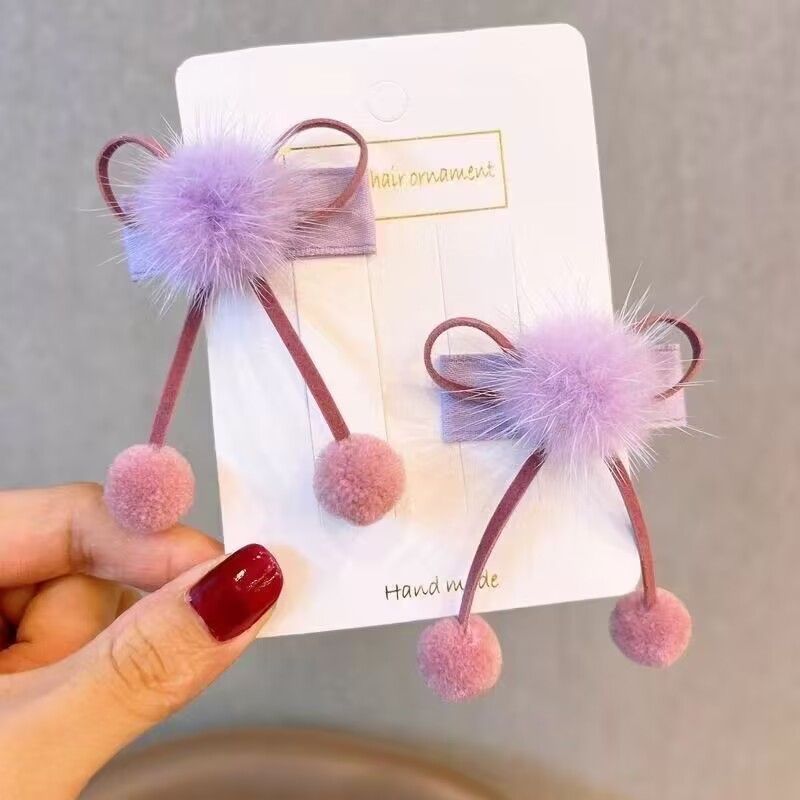 BB夹，女童可爱蝴蝶结 ，毛球 发夹细节图