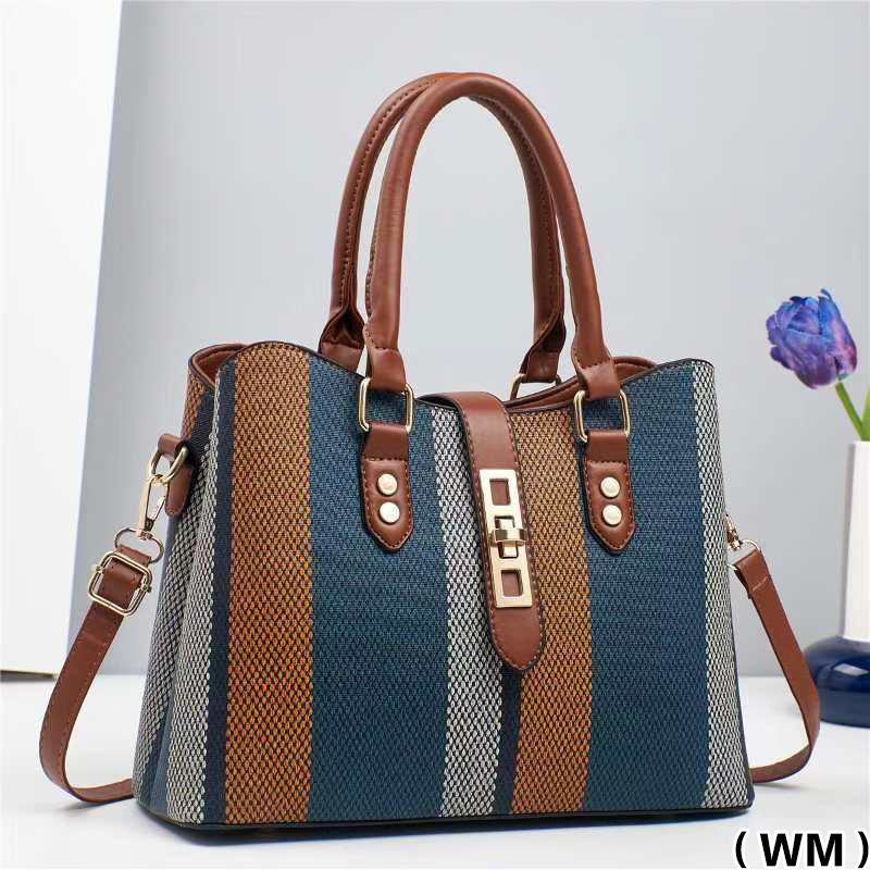 梅方箱包一鼎包业新款手提斜挎单肩包编织时尚手提包白底实物图