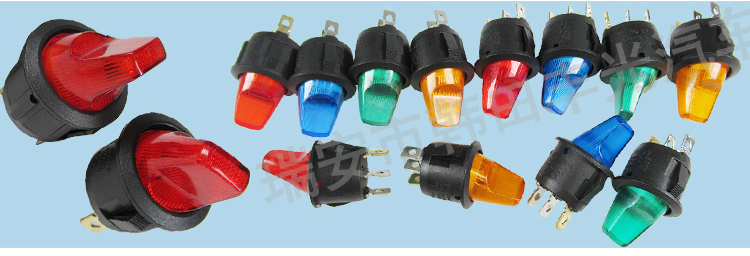 Factory direct sales 12V, 24V round handle 3-pin 2-position boat switch with light, rocker arm button, 220V power switch KCD1-5H-101N pic 4