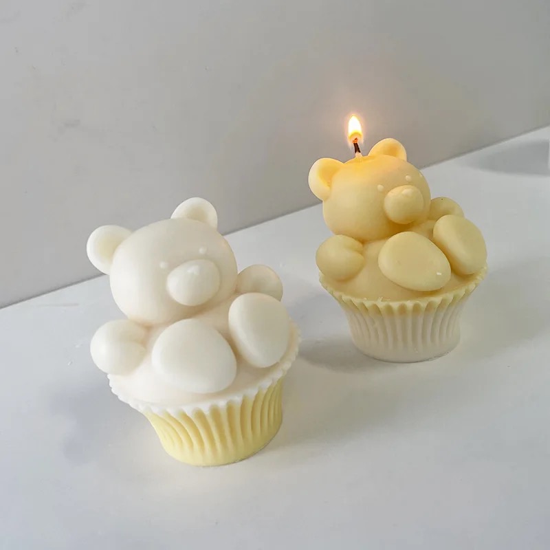 Cupcake bear candles, wedding banquet souvenirs, Valentine's Day gifts, birthday gifts, shaped decorations, scented candles, birthday candles, scented candles, scented candles, Christmas candles, scented craft candles, candle fragrances details Picture