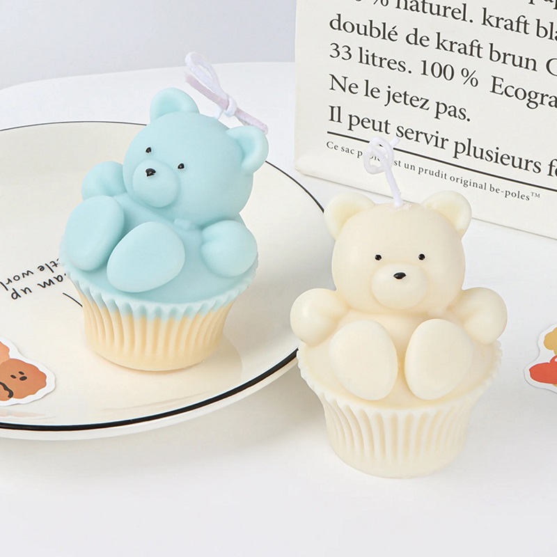Cupcake bear candles, wedding banquet souvenirs, Valentine's Day gifts, birthday gifts, shaped decorations, scented candles, birthday candles, scented candles, scented candles, Christmas candles, scented craft candles, candle fragrances