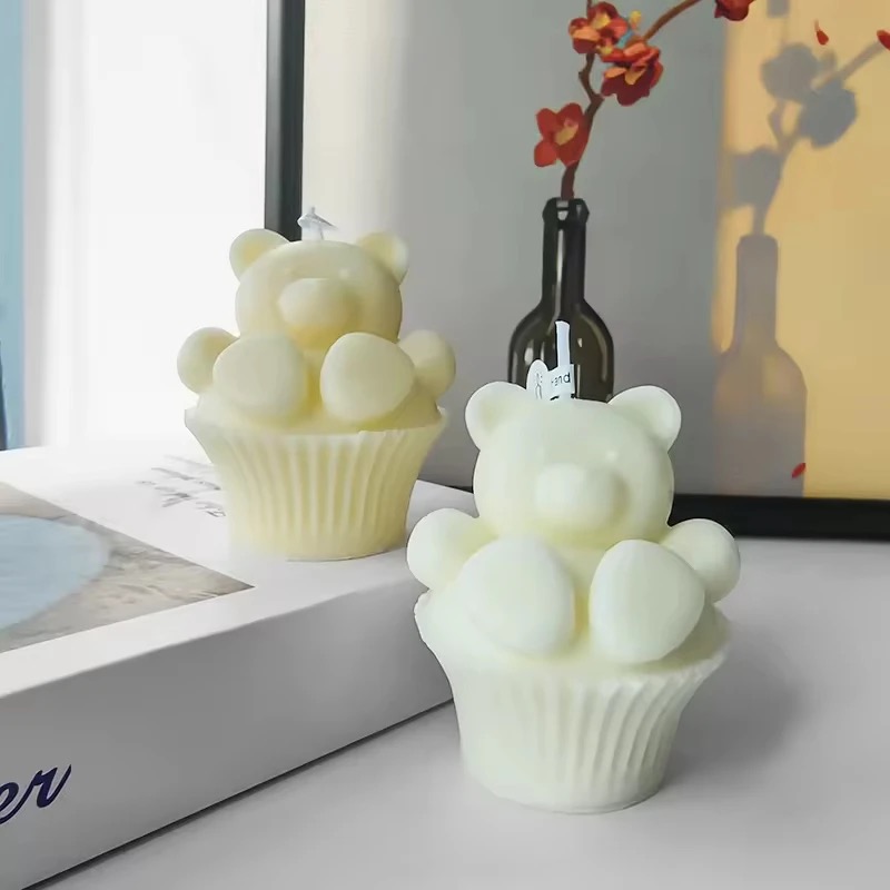 Cupcake bear candles, wedding banquet souvenirs, Valentine's Day gifts, birthday gifts, shaped decorations, scented candles, birthday candles, scented candles, scented candles, Christmas candles, scented craft candles, candle fragrances Item Picture