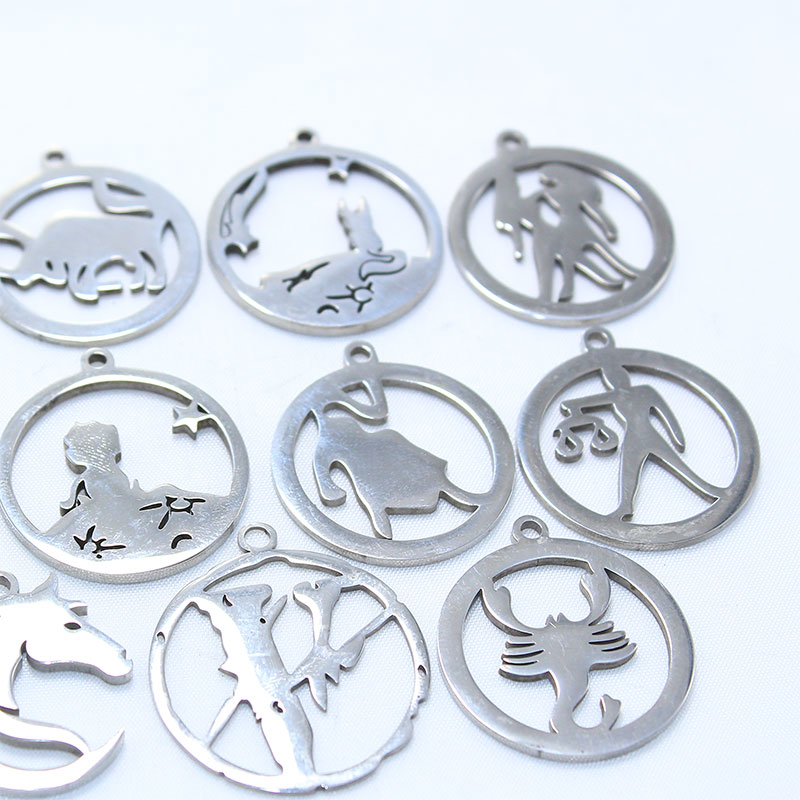 Cross-border best-selling mirror-finish stainless steel hollowed-out world map accessory DIY connector map pendant details Picture