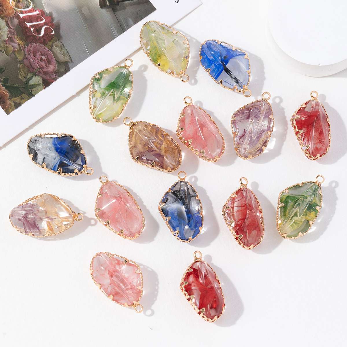 DIY手工铜包边，晕染风。详情图3