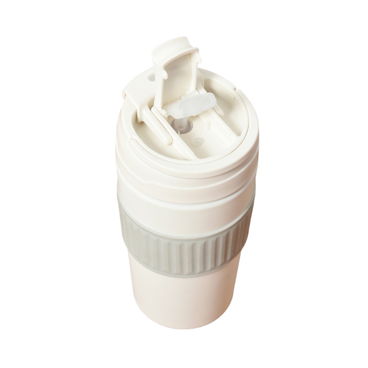 T51- Coffee Cup, straight and cute, high appearance level coffee cup, straw cup, double-drinking cup, simple and creative ins coffee cup Item Picture
