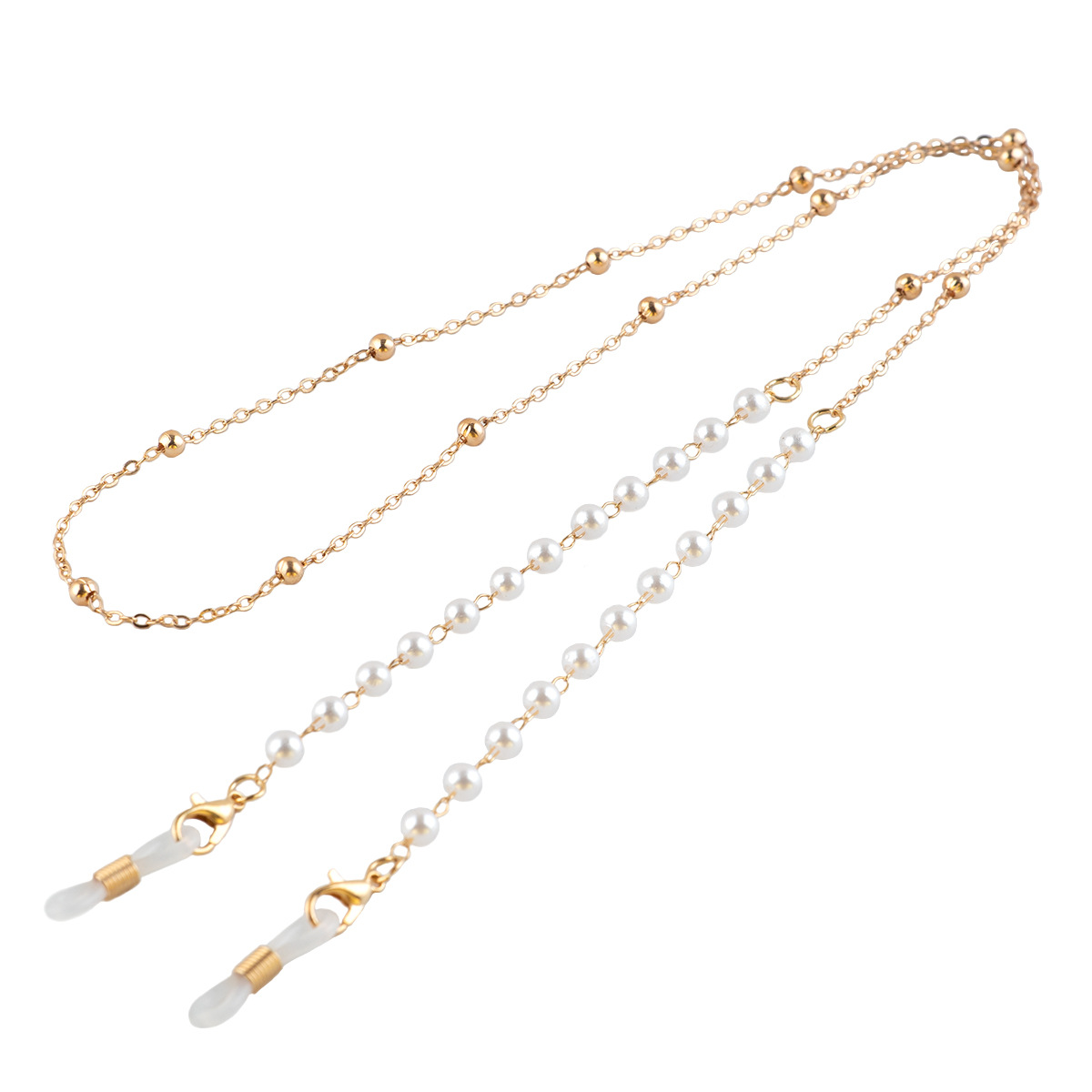 光学架/近视架眼镜挂链珍珠吊坠/墨镜链子洛丽塔太阳镜挂脖金属链条/老花镜眼镜链 详情图7