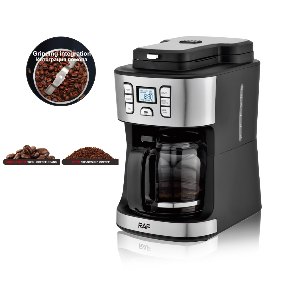 RAF American coffee machine, a household multi-functional fully automatic drip coffee machine, integrates automatic heat preservation, coffee grinding and brewing Item Picture