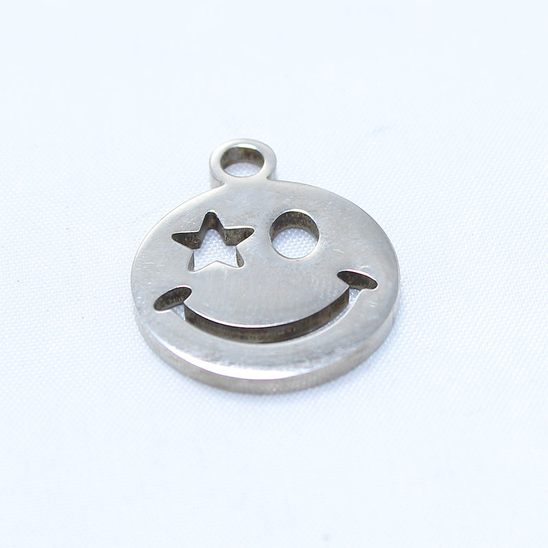 Cross-border best-selling mirror-finish stainless steel hollowed-out world map accessory DIY connector map pendant Item Picture