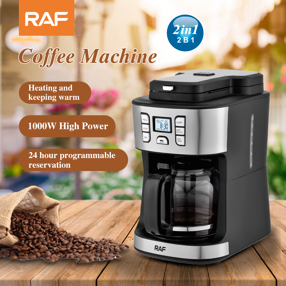 RAF American coffee machine, a household multi-functional fully automatic drip coffee machine, integrates automatic heat preservation, coffee grinding and brewing