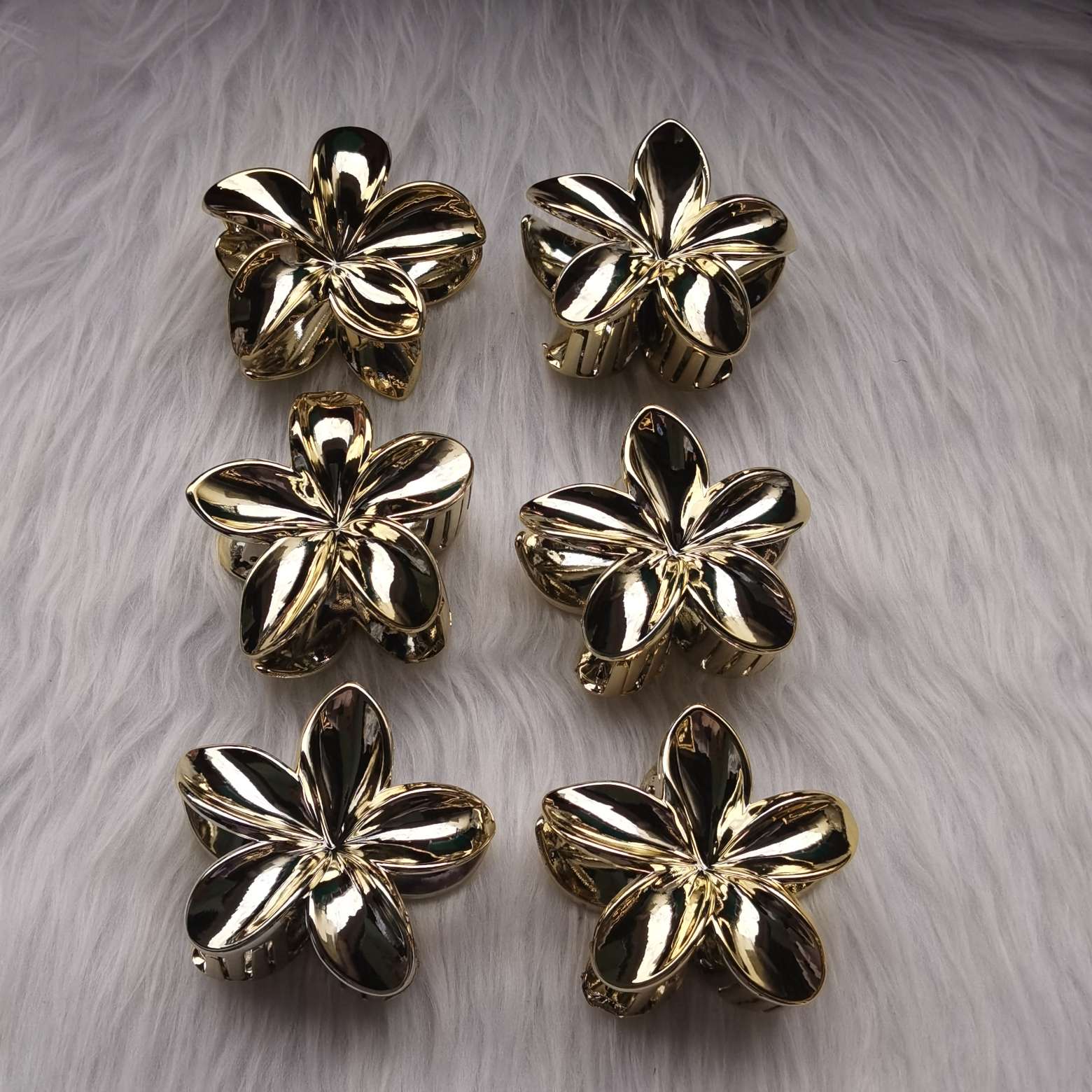 Electroplated gold and silver frangipani