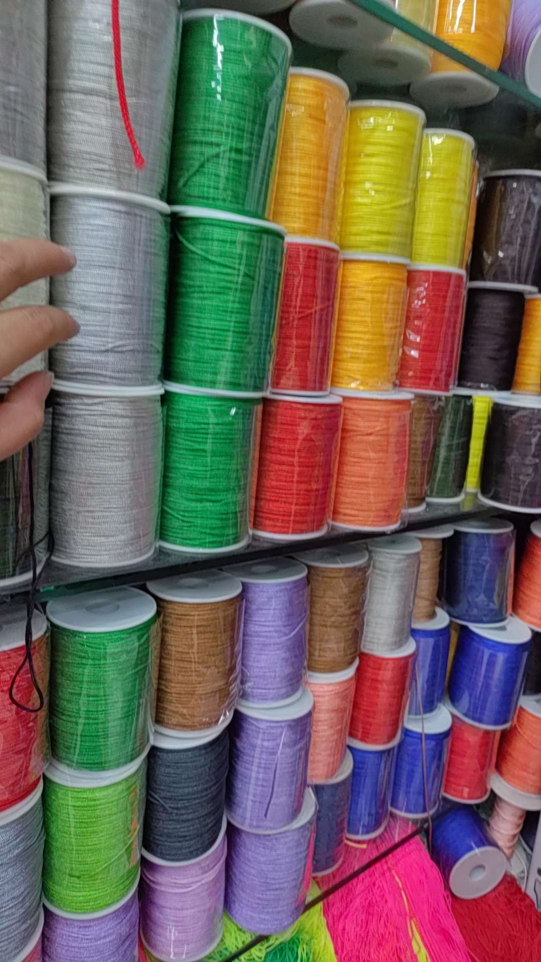 1.2两股麻花绳棉线尼龙绳 纺织皮革纺织辅料绳子类 桃木手串水晶散珠子 手工编织材料 DIY手链配件桃木手串