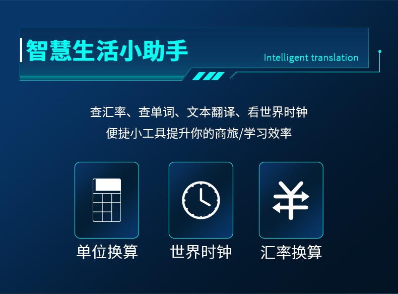 新款离线智能翻译机同声翻译器语音实时对话多国语言传译英语阿语日语越南泰中英文字幕语音同步出国旅游神器详情13