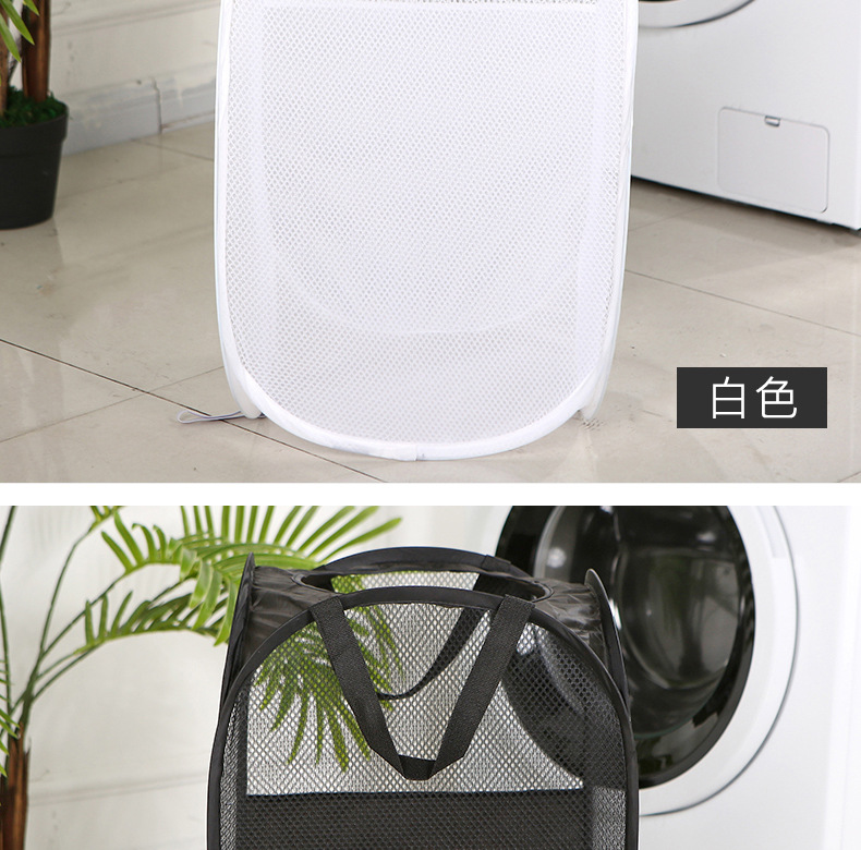 跨境热销家用简约脏衣篮折叠收纳篮浴室脏衣服收纳筐脏衣篓洗衣篮详情10