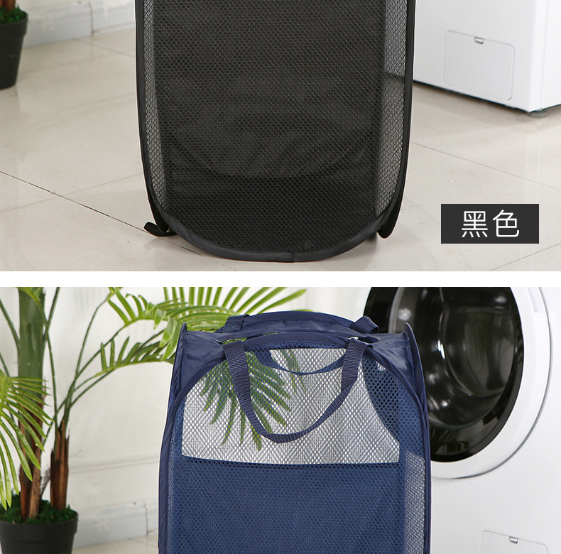 跨境热销家用简约脏衣篮折叠收纳篮浴室脏衣服收纳筐脏衣篓洗衣篮详情11