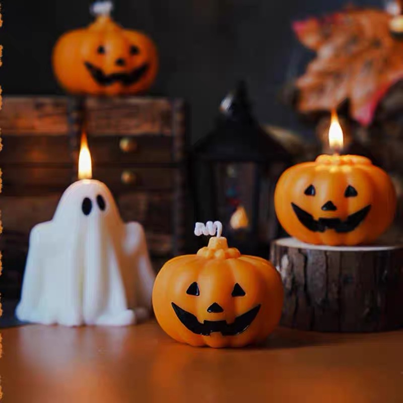 Halloween ghost scented candles, wedding banquet souvenirs, Valentine's Day gifts, birthday gifts, shaped ornaments, candles, birthday candles, scented candles, scented candles, scented candles, Christmas candles, scented craft candles, scented candles, scented wax details Picture