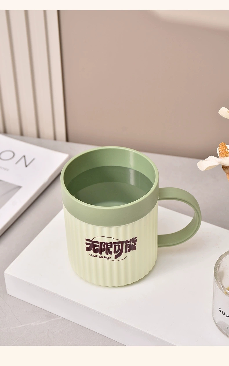 G28-GH-2601 striped color-blocking washbasin cup, home washbasin set, toothpick cup, shock-resistant, enlarged and thickened plastic mouthwash cup detail image 11