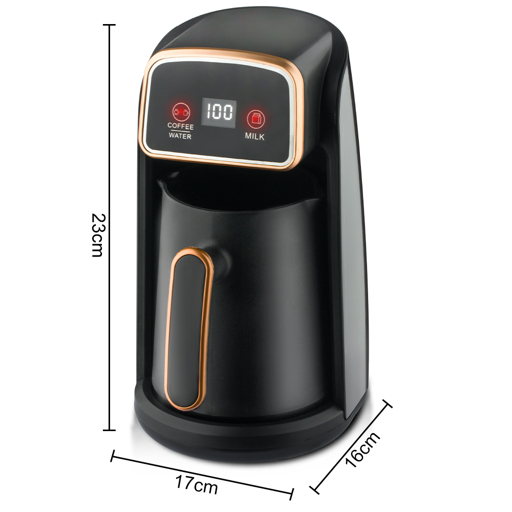 RAF European standard cross-border Turkish coffee pot, high-temperature resistant hot water kettle, coffee brewing visible tea maker, milk heater R.117 Specification image